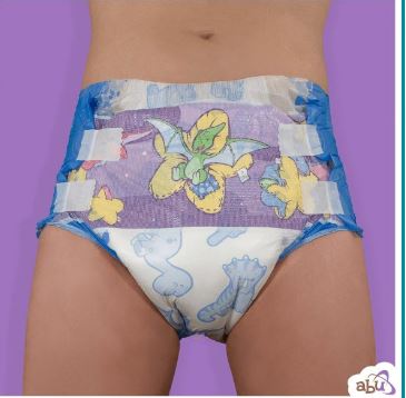 Adult ABDL Diaper Sticker - Lil Dinosaurs - Nappy Landing Zone