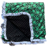 Cannabis Leafs Snuggle Blanket Very Soft Large