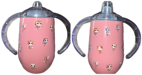 Ballet Kitty New 10oz Stainless Steel Sippy Cup With Handle