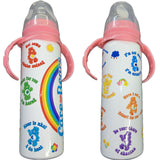 Rainbow Bears 8oz Stainless Steel Bottle