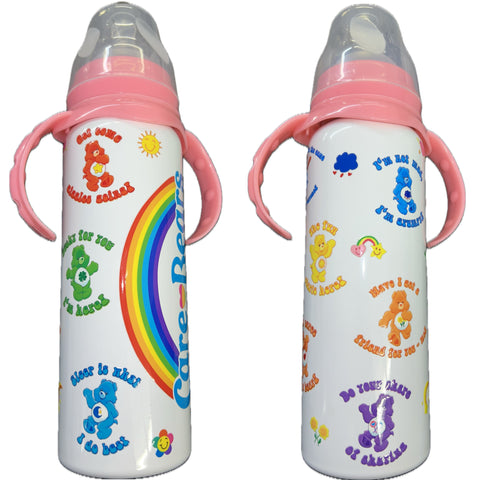 Rainbow Bears 8oz Stainless Steel Bottle