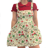 Christmas Frogs Suspender Skirt Dress