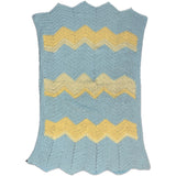 Knitted Blanket Blue/Yellow