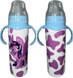 Pony Purple New 8oz Stainless Steel Bottle With Handle