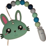 Bunny Silicone Teether Chewing Toy Pacifier Clip VARIENT