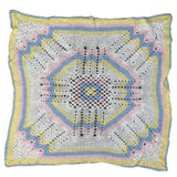 Knitted Blanket Pink/Yellow/Blue