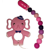 Elephant Silicone Teether Chewing Toy Pacifier Clip VARIETY