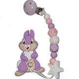 Bunny Silicone Teether Chewing Toy Pacifier Clip VARIENT