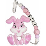 Bunny Silicone Teether Chewing Toy Pacifier Clip VARIENT