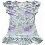 Narwhals and Rainbows Diaper Shirt XS