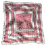 Knitted Blanket Pink & White