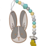 Bunny Silicone Teether Chewing Toy Pacifier Clip VARIENT