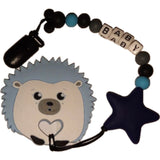 Hedgehog Porcupine Silicone Teether Chewing Toy Pacifier Clip