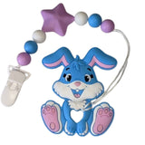 Bunny Silicone Teether Chewing Toy Pacifier Clip VARIENT