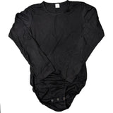 Black Cotton Bodysuit