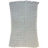 Knitted Blanket Blue/White