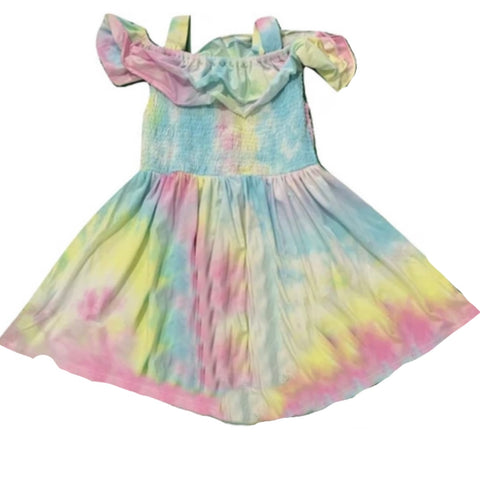 Tie Dyed Smock Halter Summer Dress