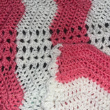 Knitted Blanket Pink/White