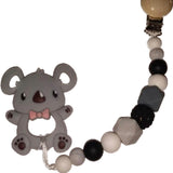 Bear Koala Silicone Teether Chewing Toy Pacifier Clip VARIETY