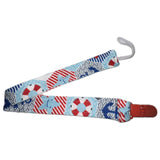 Nautical Sailboat Fabric Pacifier Clips