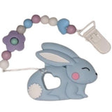 Bunny Silicone Teether Chewing Toy Pacifier Clip VARIENT