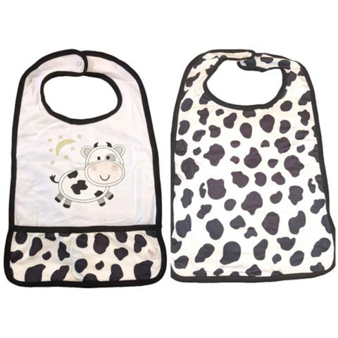 Adult Lil Cow Double Sided Bib with Pocket
