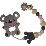 Bear Koala Silicone Teether Chewing Toy Pacifier Clip VARIETY