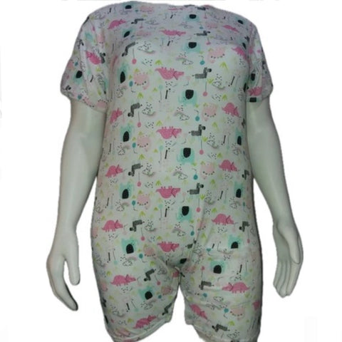 Squishyabdl Pink Dinosaur Cotton Romper M ONLY