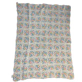 Knitted Blanket Pastel Squares