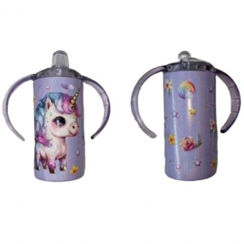 Unicorn 12oz Stainless Steel Sippy Cup With Handle