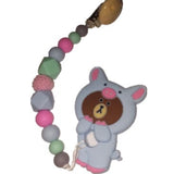 Bear Silicone Teether Chewing Toy Pacifier Clip VARIETY