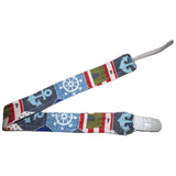 Nautical Sailboat Fabric Pacifier Clips