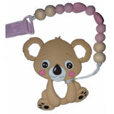 Bear Koala Silicone Teether Chewing Toy Pacifier Clip VARIETY