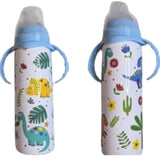 Dinosaur 8oz Stainless Steel Bottle With Handle