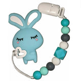 Bunny Silicone Teether Chewing Toy Pacifier Clip VARIENT