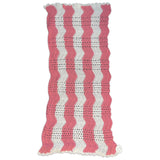 Knitted Blanket Pink/White