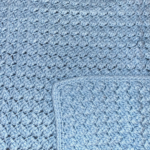 Knitted Blanket Baby Blue