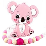 Bear Koala Silicone Teether Chewing Toy Pacifier Clip VARIETY