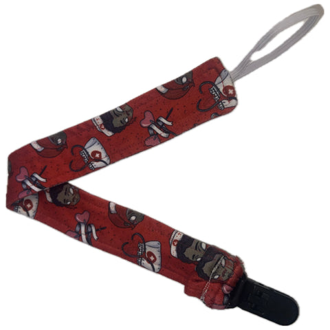 Nightmares Nurse Fabric Pacifier Clips - 17"