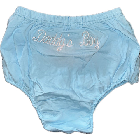 New Daddy's Boy Embroider Cotton Bloomers "On BACK" Shorts Clearance