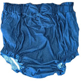 Blue Lightweight Denim Bloomers Shorts with Pockets