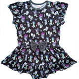 Tiny Terrors Black Romper Dress Size XXS Only