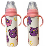 Anime Kitty Cat 8oz Stainless Steel Bottle With Handle