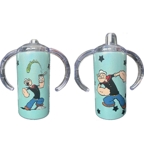 Cartoon 12oz Stainless Steel Sippy Cup With Handle