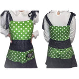 Spider Black & Green Dots Tie Strap Dress Tiered Dress