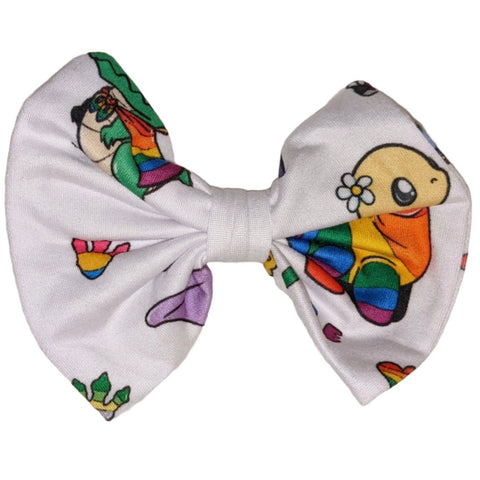 Dino Pride Fabric Hair Bow *