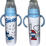 Blue Character Cartoon 8oz Stainless Steel Bottle With Handle