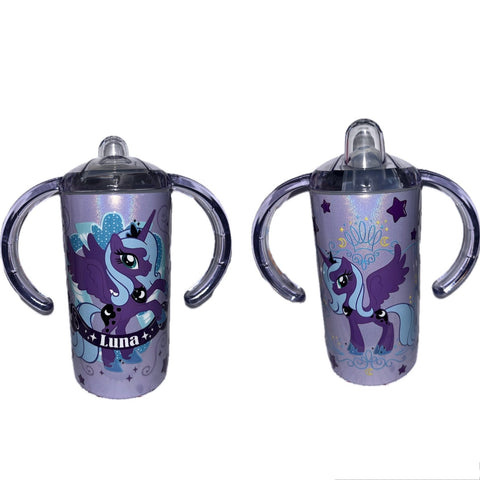 Midnight Pony 12oz Stainless Steel Sippy Cup With Handle