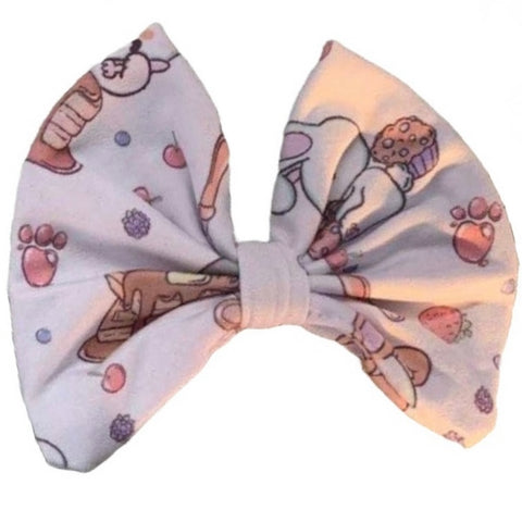 Breakfast Bunny Fabric Hair Bow ^