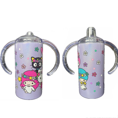 Kitty Friends 12oz Stainless Steel Sippy Cup With Handle